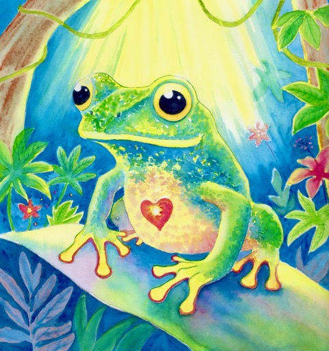 Glass Frog with a view of his heart